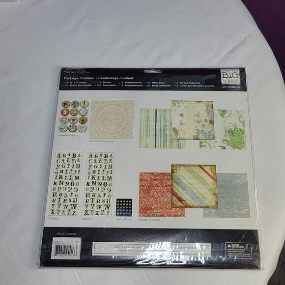 Me & My Big Ideas MAMBI Scrapbook Kit Stickers Letters Brads Cardstock SPK-01 - Picture 2 of 6
